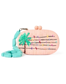 Extra_2 image thumbnail - SERPUI - Olivine Pink Embroidered Clutch