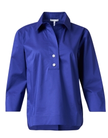 Product image thumbnail - Hinson Wu - Aileen Blue Cotton Top