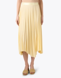 Front image thumbnail - BOSS - Exala Yellow Pleated Skirt