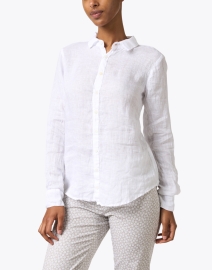Front image thumbnail - CP Shades - Romy White Linen Shirt