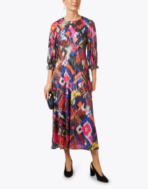 Look image thumbnail - Vilagallo - Kara Multi Ikat Sequin Print Dress