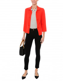 Red Coral Cotton Milano Swing Jacket