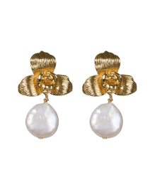 Product image thumbnail - Mignonne Gavigan - Etta Gold Pearl Drop Earrings