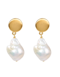 Product image thumbnail - Nest - Baroque Pearl Drop Earrings