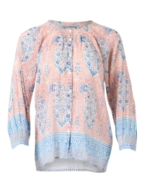 Product image thumbnail - Bell - Courtney Pink and Blue Paisley Top