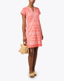 Look image thumbnail - Bella Tu - Coral Print Cotton Dress