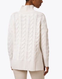 Back image thumbnail - Kinross - Ivory Cashmere Cable Knit Sweater