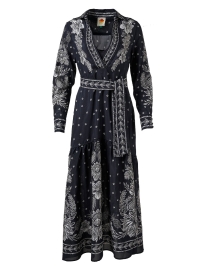 Paisley Black Floral Print Dress