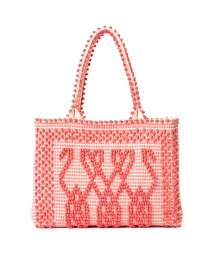 Product image thumbnail - Casa Isota - Ava Orange Geo Woven Bag