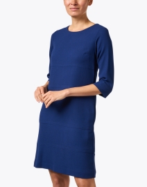 Front image thumbnail - Rosso35 - Blue Wool Shift Dress