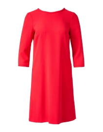 Product image thumbnail - Jane - Lola Red Wool Crepe Shift Dress