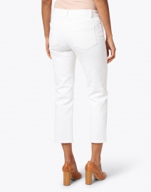 Back image thumbnail - Elliott Lauren - White Stretch Cotton Five Pocket Crop Jean