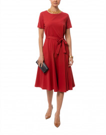 Alare Red Cotton Jersey Dress
