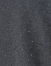 Fabric image thumbnail - Piazza Sempione - Dark Grey Embellished Wool Sweater