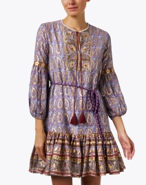 Front image thumbnail - Oliphant - Multi Paisley Printed Cotton Silk Dress