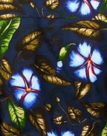 Fabric image thumbnail - Samantha Sung - Audrey Indigo and Blue Floral Stretch Cotton Dress