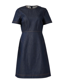 Product image thumbnail - Lafayette 148 New York - Blue Cotton Denim Dress