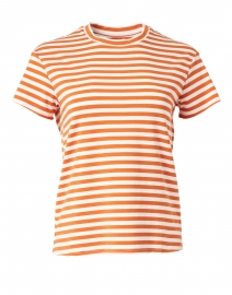 Tangerine and White Striped Bamboo Cotton Top