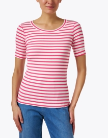 Front image thumbnail - Marc Cain - Pink Striped Top