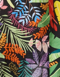 Fabric image thumbnail - 120% Lino - Black Tropical Print Linen Dress