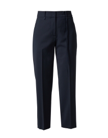 Navy Stretch Wool Tapered Pant