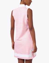 Back image thumbnail - Sail to Sable - Pink Striped French Terry Tunic Dress