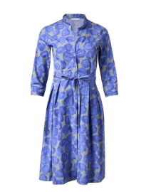 Product image thumbnail - Rosso35 - Blue and Green Print Cotton Shirt Dress