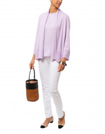 Lilac Top with Silk Front