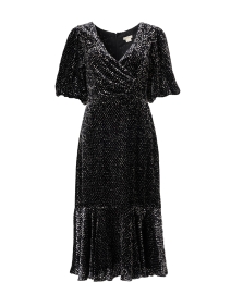 Product image thumbnail - Shoshanna - Colette Black Velvet Dot Dress