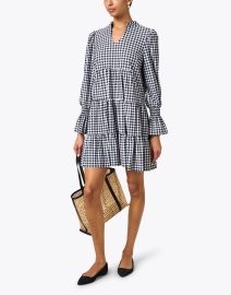 Look image thumbnail - Jude Connally - Tammi Black Gingham Tiered Dress