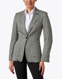 Front image thumbnail - Marc Cain - Black and White Multi Houndstooth Stretch Blazer