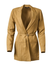 Product image thumbnail - Piazza Sempione - Brown Tricotine Belted Jacket 