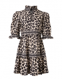 Teardrop Cheetah Print Ruffled Dress