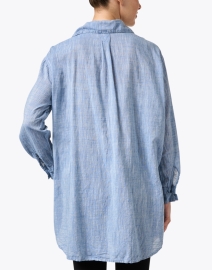 Back image thumbnail - CP Shades - Marella Light Wash Longline Cotton Shirt