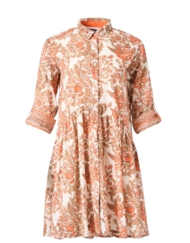 Deauville Orange Print Shirt Dress