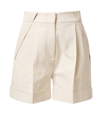 Product image thumbnail - Piazza Sempione - Beige Pinstripe Shorts
