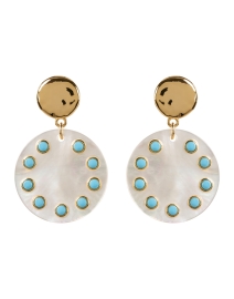 Turquoise and Mother of Pearl Drop Earrings