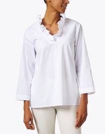 Front image thumbnail - Hinson Wu - Helena White Stretch Top