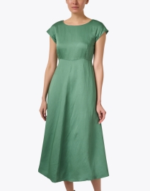 Front image thumbnail - Weekend Max Mara - Ghiglia Green Fit and Flare Dress