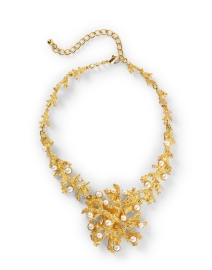 Product image thumbnail - Kenneth Jay Lane - Gold Branch Pearl Necklace