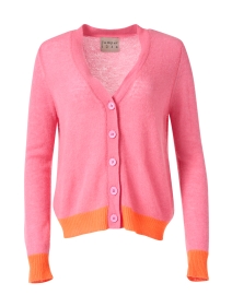 Product image thumbnail - Jumper 1234 - Pink and Orange Cashmere Cardigan