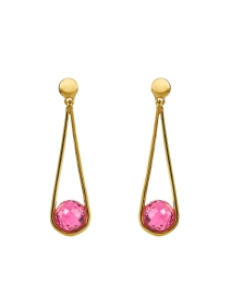 Product image thumbnail - Dean Davidson - Mini Ipanema Pink Stone Drop Earrings