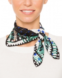 Black and White Small Silk Scarf