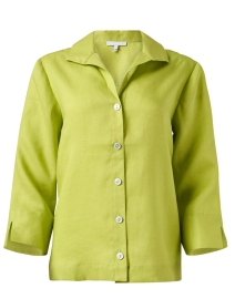 Product image thumbnail - Hinson Wu - Lara Green Linen Shirt