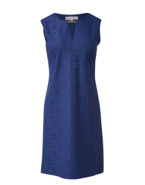 Presley Navy Jacquard Dress