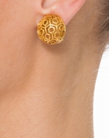 Casablanca Gold Clip Earrings