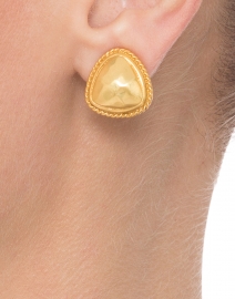 Pegasus Gold Clip Earrings