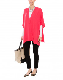 Hibiscus Pink Cashmere Poncho