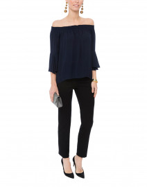 Trish Midnight Off-the-Shoulder Blouse