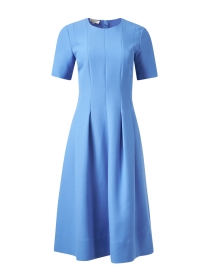Blue Wool Silk Dress